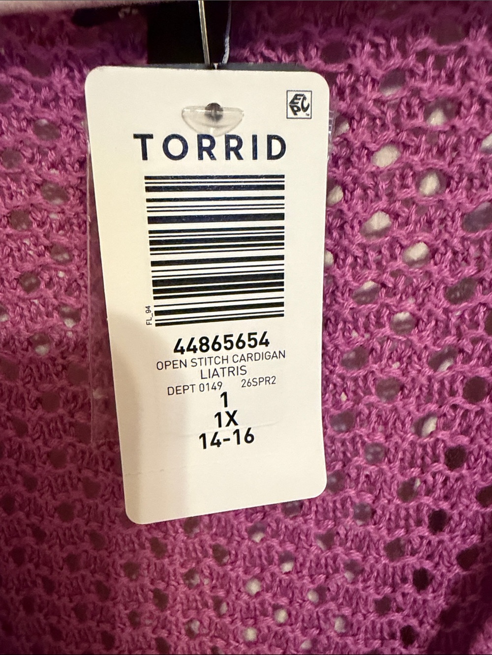 Torrid Open-Knit Button Cardigan - Picture 6 of 6